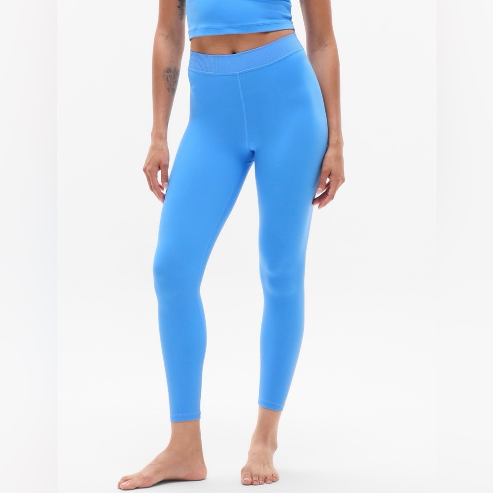 Athleta Transcend High Rise Micro Waist Legging - Cornflower Blue - Yoga Tights - Picture 2 of 6